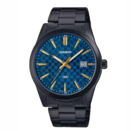 Casio Men's Analog Watch MTP-VD03B-2AUDF Black Stainless Steel Strap